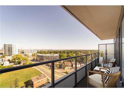 1407-5 Wellington Street S, Kitchener, ON - Outdoor With Balcony With View With Exterior