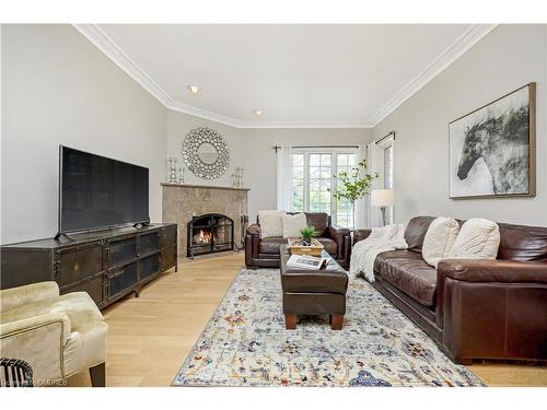 163 Wheelihan Way, Milton, ON - Indoor Photo Showing Living Room With Fireplace