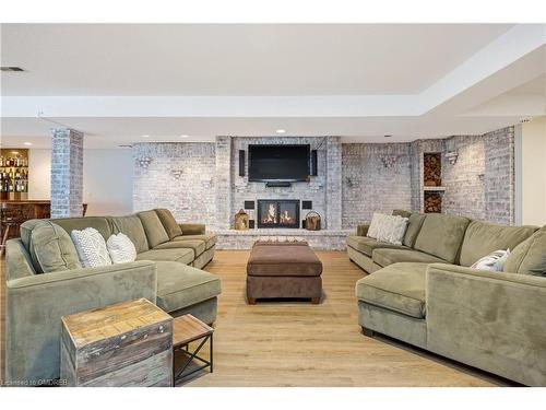 163 Wheelihan Way, Milton, ON - Indoor Photo Showing Living Room With Fireplace