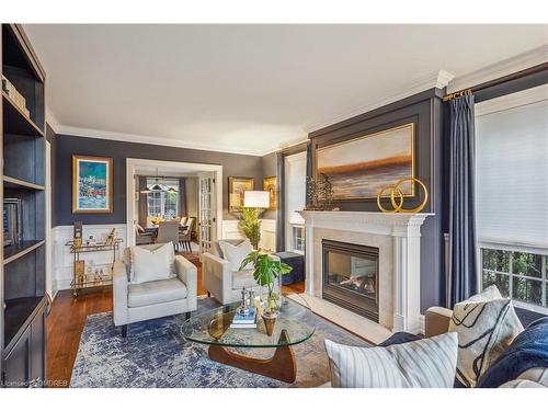 1377 Greeneagle Drive, Oakville, ON - Indoor Photo Showing Living Room With Fireplace