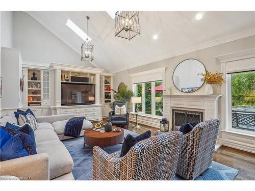 1377 Greeneagle Drive, Oakville, ON - Indoor Photo Showing Living Room With Fireplace