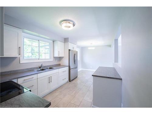 3223 Dorchester Road, Niagara Falls, ON - Indoor Photo Showing Kitchen With Double Sink