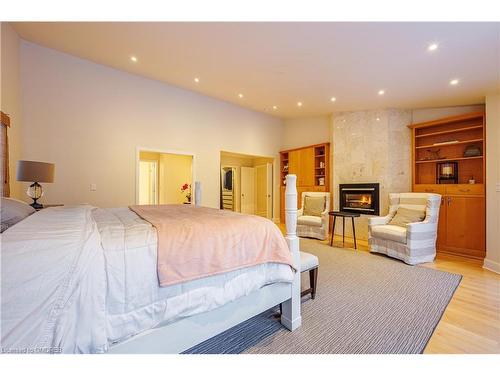 4172 Lakeshore Road, Burlington, ON - Indoor Photo Showing Bedroom With Fireplace