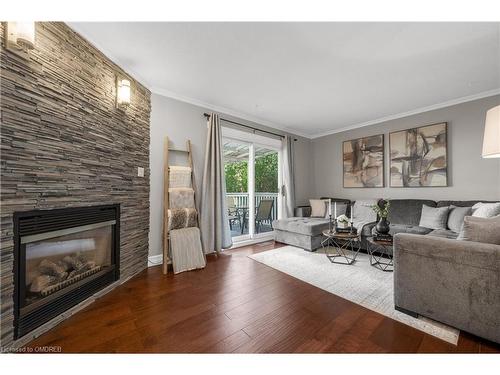 32 Reynier Drive, Brampton, ON - Indoor Photo Showing Living Room With Fireplace