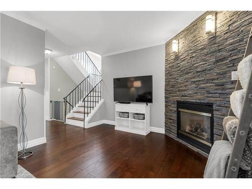 32 Reynier Drive, Brampton, ON - Indoor Photo Showing Living Room With Fireplace