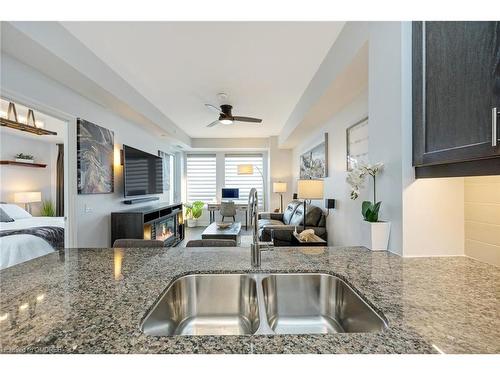 207-1050 Main Street E, Milton, ON - Indoor Photo Showing Kitchen With Double Sink