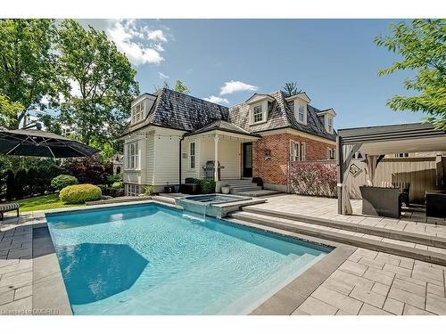 105 Paliser Court, Oakville, ON - Outdoor With In Ground Pool With Deck Patio Veranda