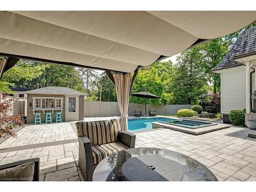 105 Paliser Court, Oakville, ON - Outdoor With In Ground Pool With Deck Patio Veranda With Exterior