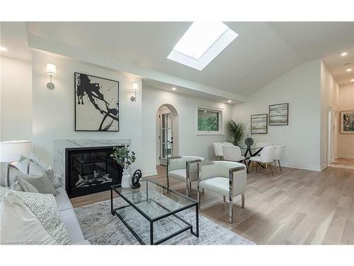 37 Cotman Crescent, Toronto, ON - Indoor Photo Showing Living Room With Fireplace