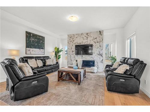 104 Dempsey Drive, Stratford, ON - Indoor Photo Showing Living Room With Fireplace