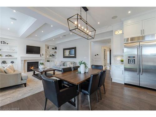 339 Morden Road, Oakville, ON - Indoor Photo Showing Dining Room With Fireplace