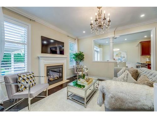 2476 North Ridge Trail, Oakville, ON - Indoor Photo Showing Living Room With Fireplace