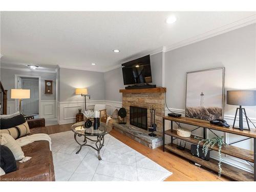 1297 Golden Meadow Trail, Oakville, ON - Indoor Photo Showing Living Room With Fireplace