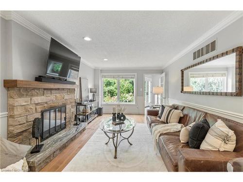 1297 Golden Meadow Trail, Oakville, ON - Indoor Photo Showing Living Room With Fireplace