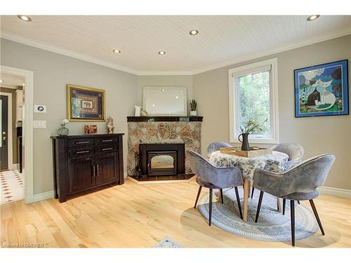 6611 Frederick Street, Burlington, ON - Indoor Photo Showing Dining Room With Fireplace