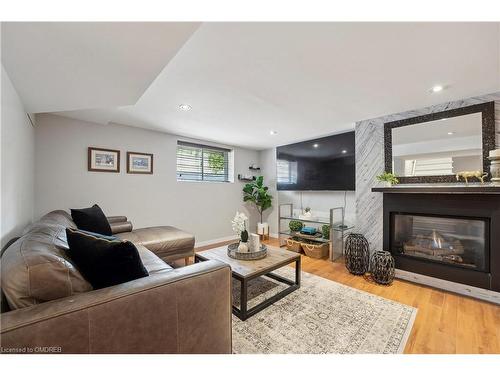 1089 Churchill Avenue, Oakville, ON - Indoor Photo Showing Living Room With Fireplace