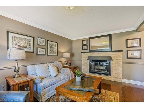 25 Caledon Crescent, Brampton, ON - Indoor Photo Showing Living Room With Fireplace