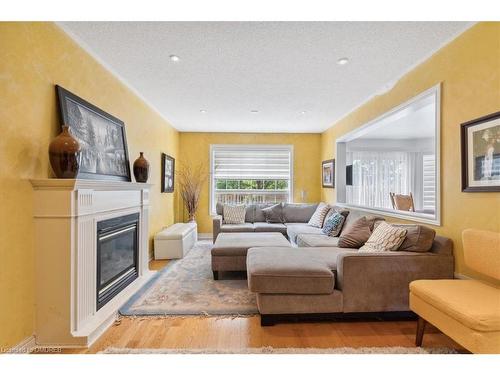 42 Tigerlily Place, Brampton, ON - Indoor Photo Showing Living Room With Fireplace