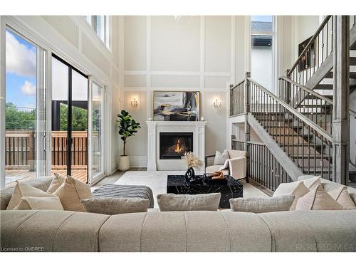 350 Weighton Drive, Oakville, ON - Indoor Photo Showing Living Room With Fireplace