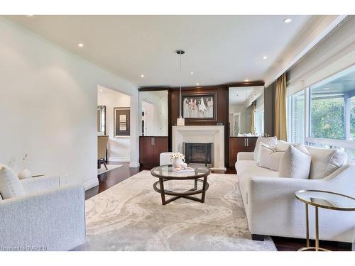275 Chantenay Drive, Mississauga, ON - Indoor Photo Showing Living Room With Fireplace