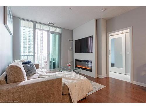 315-205 Sherway Gardens Road W, Toronto, ON - Indoor Photo Showing Bedroom With Fireplace