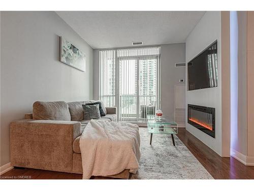 315-205 Sherway Gardens Road W, Toronto, ON - Indoor Photo Showing Living Room With Fireplace
