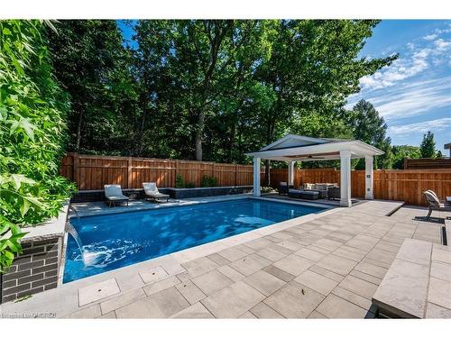 1217 Bowman Drive, Oakville, ON - Outdoor With In Ground Pool With Deck Patio Veranda With Backyard