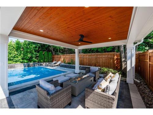 1217 Bowman Drive, Oakville, ON - Outdoor With In Ground Pool With Deck Patio Veranda