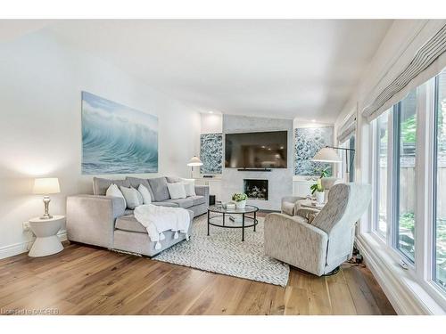 284 Lawson Street, Oakville, ON - Indoor Photo Showing Living Room With Fireplace