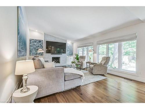 284 Lawson Street, Oakville, ON - Indoor Photo Showing Living Room With Fireplace