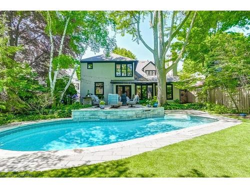 284 Lawson Street, Oakville, ON - Outdoor With In Ground Pool With Deck Patio Veranda