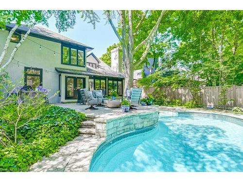 284 Lawson Street, Oakville, ON - Outdoor With In Ground Pool With Deck Patio Veranda