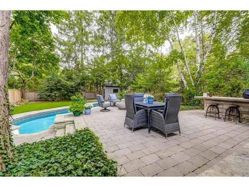 284 Lawson Street, Oakville, ON - Outdoor With In Ground Pool With Deck Patio Veranda With Backyard