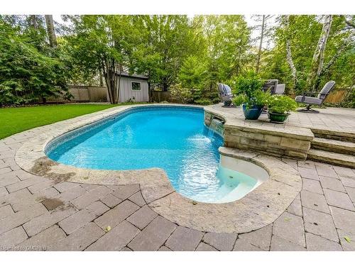 284 Lawson Street, Oakville, ON - Outdoor With In Ground Pool With Deck Patio Veranda With Backyard