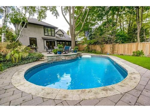 284 Lawson Street, Oakville, ON - Outdoor With In Ground Pool With Deck Patio Veranda With Backyard