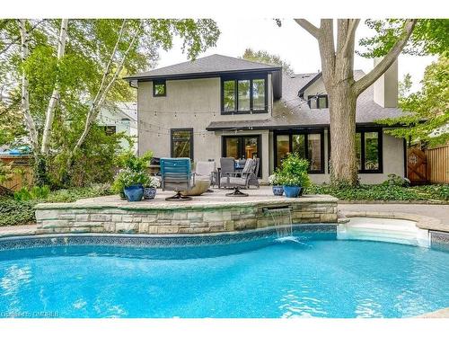 284 Lawson Street, Oakville, ON - Outdoor With In Ground Pool With Deck Patio Veranda