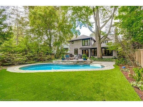 284 Lawson Street, Oakville, ON - Outdoor With In Ground Pool With Backyard