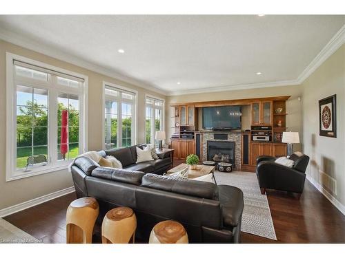 3352 Skipton Lane, Oakville, ON - Indoor Photo Showing Living Room With Fireplace