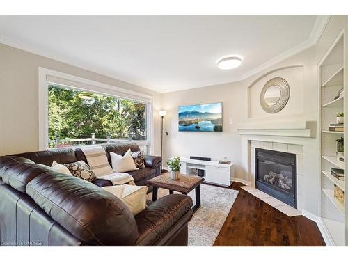 2471 Nettlecreek Crescent, Oakville, ON - Indoor Photo Showing Living Room With Fireplace