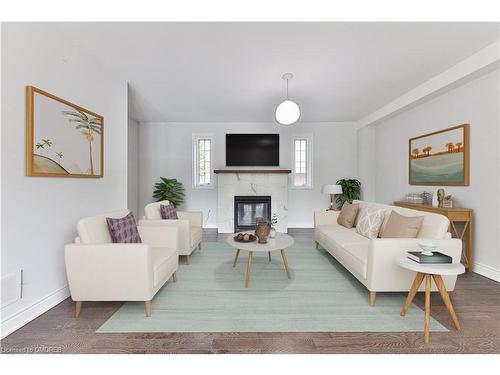 48 Rebecca Street, Oakville, ON - Indoor Photo Showing Living Room With Fireplace