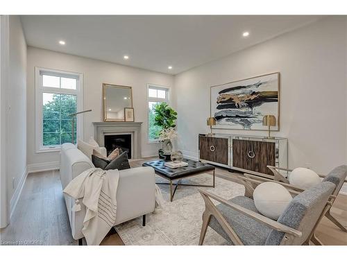 2356 Charles Cornwall Avenue, Oakville, ON - Indoor Photo Showing Living Room With Fireplace