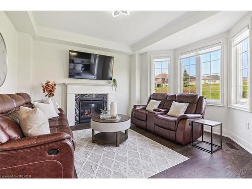 81 Granite Ridge Trail, Hamilton, ON - Indoor Photo Showing Living Room With Fireplace