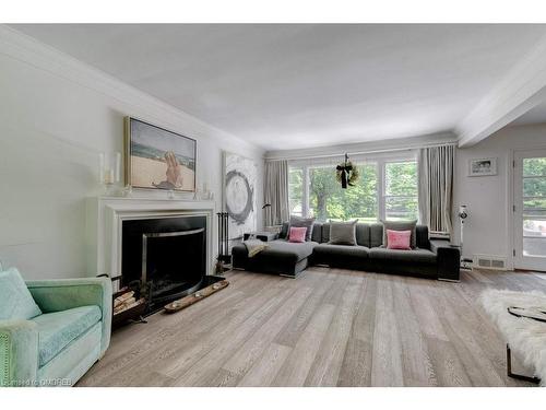 81 Chartwell Road, Oakville, ON - Indoor Photo Showing Living Room With Fireplace