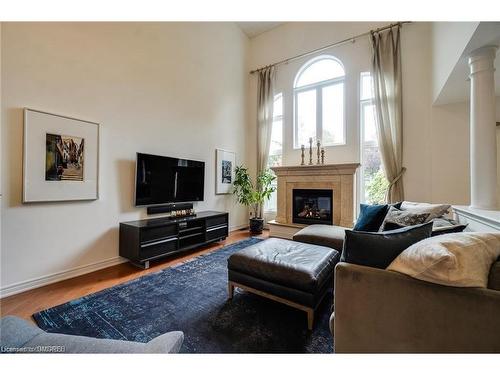 2301 Hertfordshire Way, Oakville, ON - Indoor Photo Showing Living Room With Fireplace