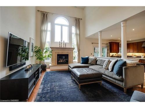 2301 Hertfordshire Way, Oakville, ON - Indoor Photo Showing Living Room With Fireplace