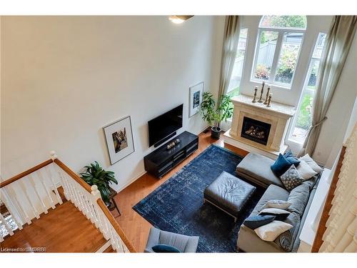 2301 Hertfordshire Way, Oakville, ON - Indoor Photo Showing Living Room With Fireplace