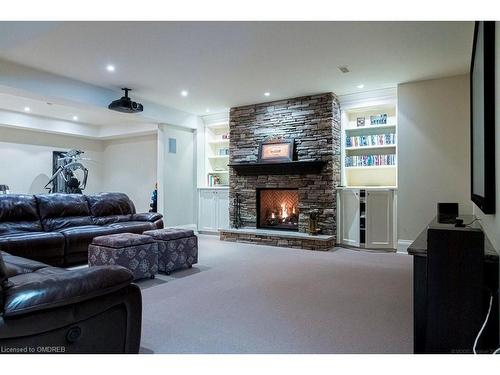 282 Dalewood Drive, Oakville, ON - Indoor Photo Showing Living Room With Fireplace