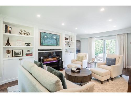 1205 Lambeth Road, Oakville, ON - Indoor Photo Showing Living Room With Fireplace