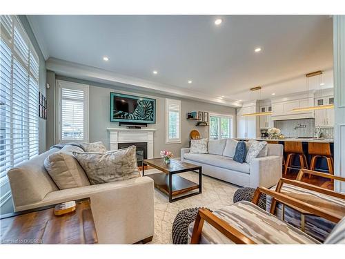 195 Vinton Road, Ancaster, ON - Indoor Photo Showing Living Room With Fireplace