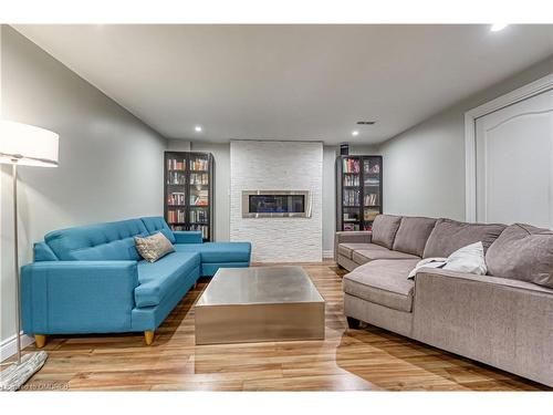 195 Vinton Road, Ancaster, ON - Indoor Photo Showing Living Room With Fireplace